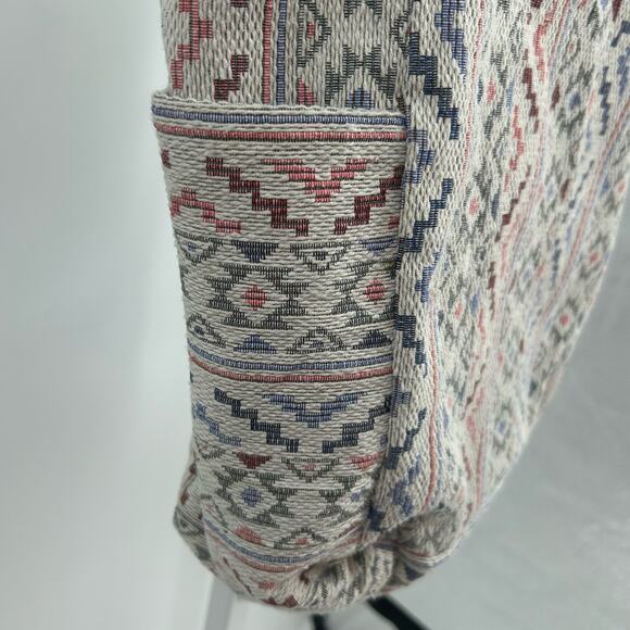 World Market Tote Bag Aztec Print, Double Handles, Multiple Pockets Shoulder bag - Picture 2 of 7
